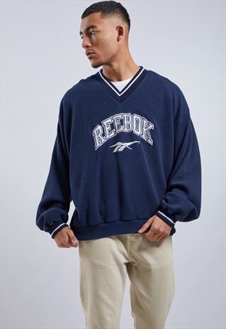 VINTAGE REEBOK V-NECK WAFFLE SWEATSHIRT