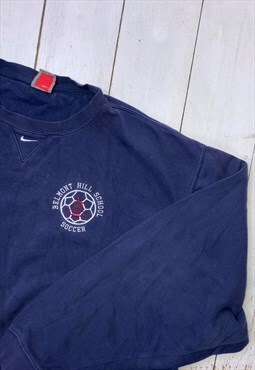 Vintage medium blue nike soccer jumper sweatshirt 
