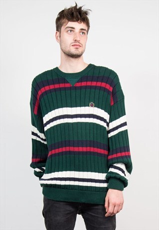 TOMMY HILFIGER STRIPED KNITTED JUMPER