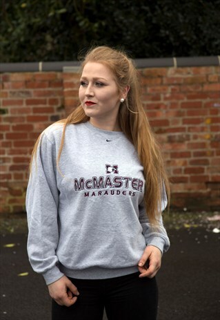 VINTAGE NIKE USA COLLEGE MCMASTER SWEATER