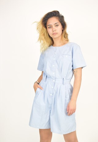 VINTAGE 90'S EATON BABY BLUE PLAYSUIT