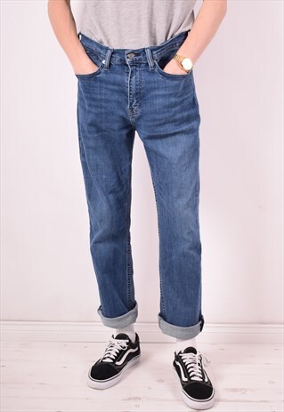 LEVI'S 514 MENS VINTAGE JEANS W34 L30 BLUE 90S