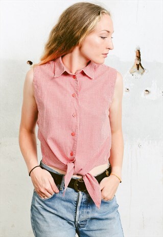 VINTAGE 90S TIE WAIST TOP