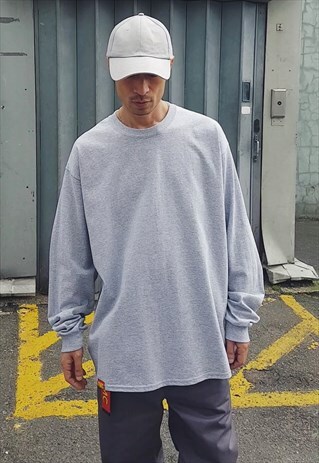 FMC BAGGY OVERSIZED T-SHIRT LONG SLEEVE LIGHT GREY