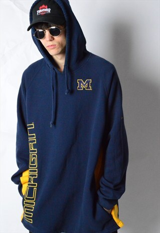 COLUMBIA NAVY BLUE MICHIGAN HOODIE