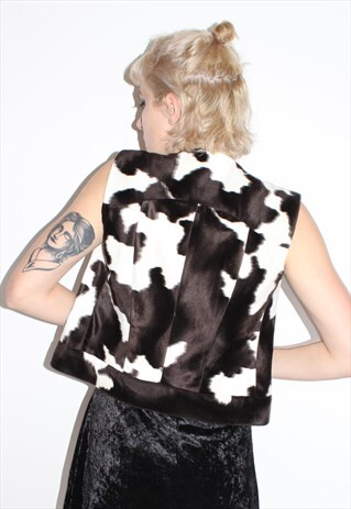 90S COW PRINTED VEST