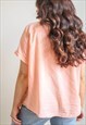 VINTAGE 90S SHORT SLEEVE SHIRT IN CORAL