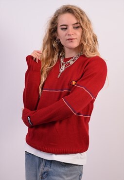 Vintage Ellesse Jumper Sweater Red