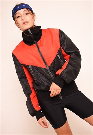 VINTAGE 70'S RETRO ATHLEISURE SPORTS SKI PUFFER THIN JACKET