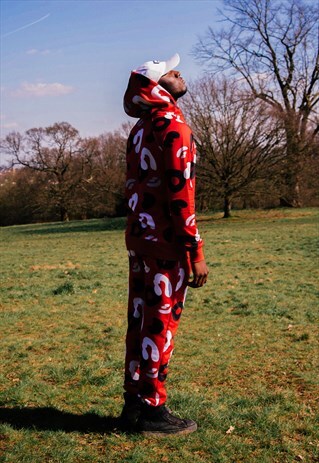 ALLOVER CAMOUFLAGE JERSEY SWEATPANTS POWERCAMO RED AKA