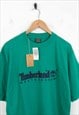 DEADSTOCK VINTAGE TIMBERLAND T-SHIRT EMBROIDERED SPELL OUT M