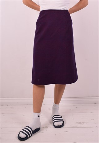 PENDLETON WOMENS VINTAGE SKIRT W34 PURPLE CHECK 90S