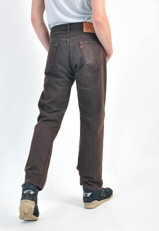 VINTAGE 90S 501 LEVIS JEANS IN BROWN