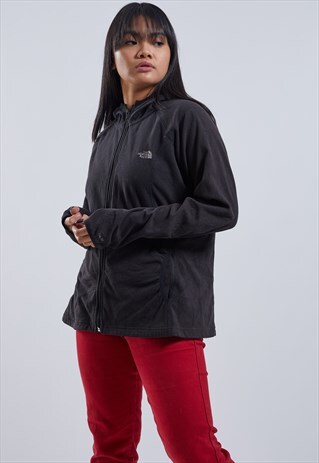 VINTAGE THE NORTH FACE ZIP-UP FLEECE HOODIE