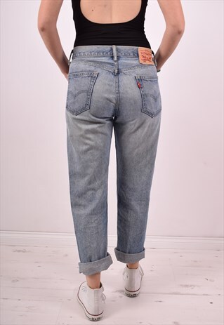 LEVI'S 505 WOMENS VINTAGE JEANS W30 L30 BLUE 90S