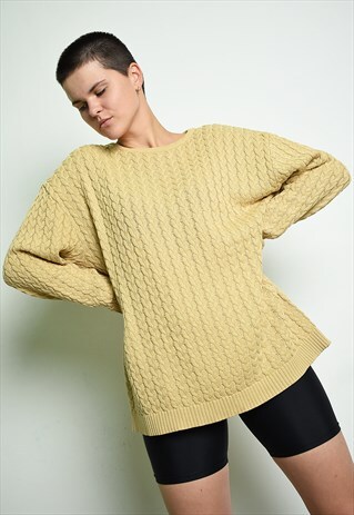 90'S RETRO MINIMALIST KNIT OVERSIZED JUMPER
