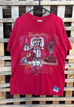 Vintage nutmeg Washington redskins NFL red T-shirt XL 