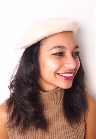 OATMEAL WOOL BERET