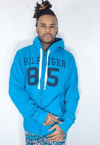 TOMMY HILFIGER VINTAGE HOODIE BLUE