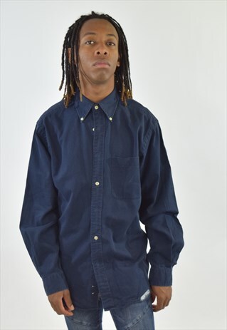 VINTAGE NAVY BLUE NAUTICA OXFORD SHIRT