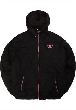 Vintage  Umbro Windbreaker Jacket Full Zip Up Hooded Black