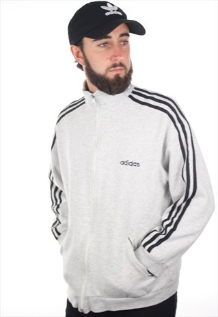 VINTAGE 80S ADIDAS FULL ZIP SWEATSHIRT JUMPER