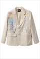 Rainbow blazer embellished Pride jacket Gay bomber in black