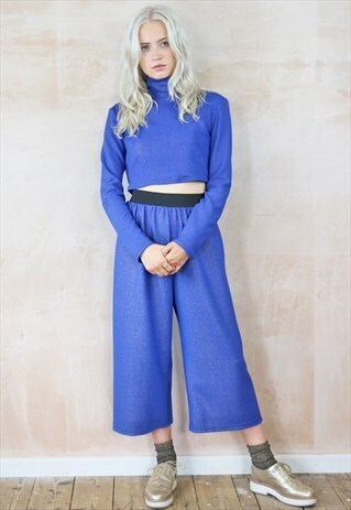 BLUE N GOLD SHIMMER CO-ORDINATES