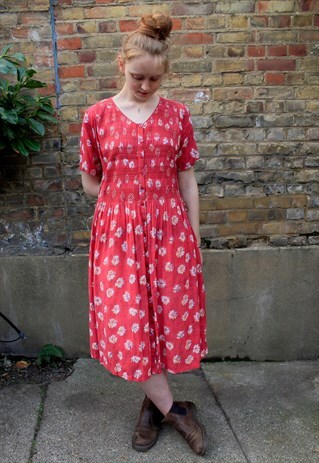 VINTAGE 90'S FLORAL MOM DRESS