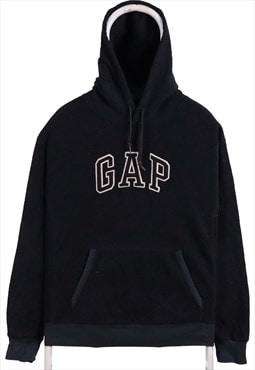 Gap 90's Spellout Logo Fleece Pullover Hoodie Small Navy Blu