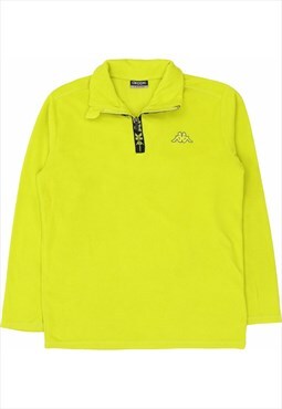 Kappa 90's Fleece Quarter Zip Sweatshirt Large Yellow