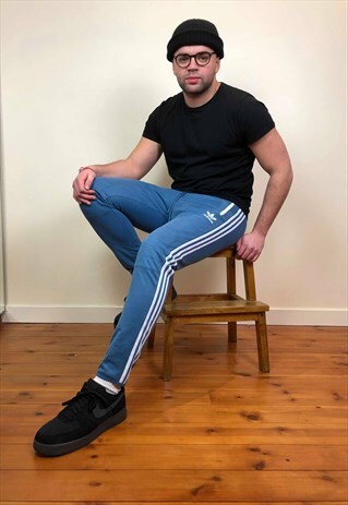 VINTAGE 90S ADIDAS ORIGINALS TRACK PANTS BLUE