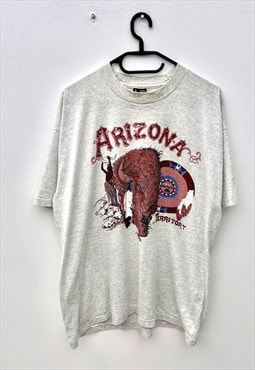 Vintage Screenstars Arizona USA grey T-shirt XL
