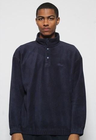 VINTAGE FILA FLEECE NAVY BLUE