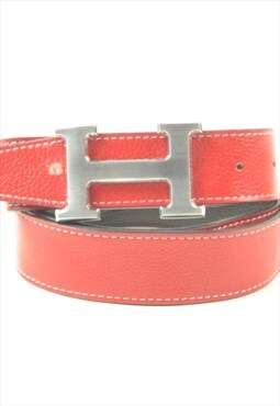 Vintage Leather Red Belt - M