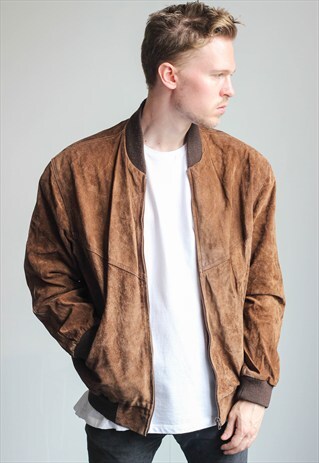 VINTAGE SUEDE BOMBER JACKET