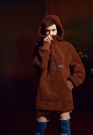 HOODIE SWEATER, BROWN