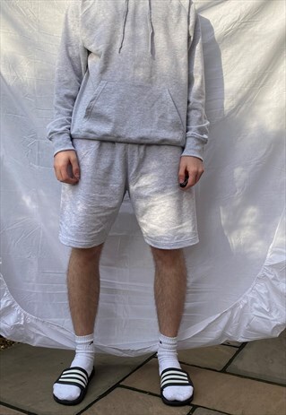 GREY LOUNGEWEAR SHORTS SWEAT LIGHTWEIGHT