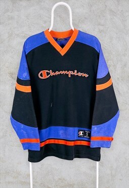 Vintage Champion Hockey Jersey Sweatshirt Medium
