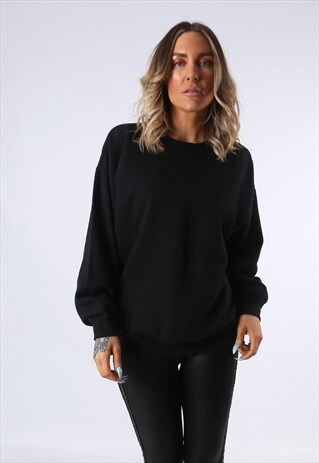SWEATSHIRT JUMPER OVERSIZED PLAIN UK 16 (3EU)
