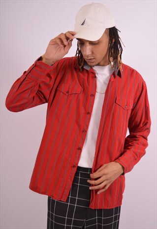 VINTAGE TOMMY HILFIGER SHIRT STRIPES RED