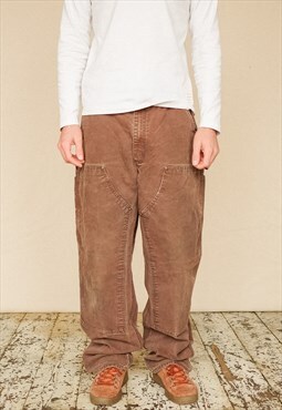 Vintage Carhartt Double Knee Pants Men's Brown