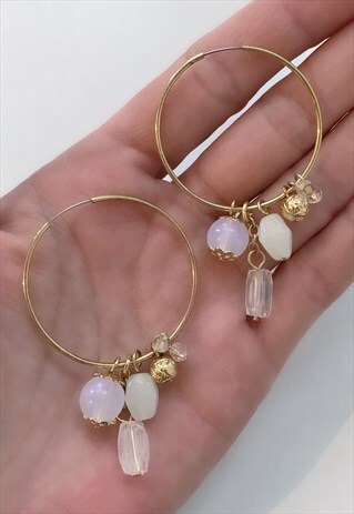 BEADED HOOP EARRINGS