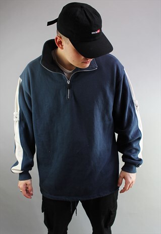 KAPPA 1/4 ZIP NAVY SWEATSHIRT