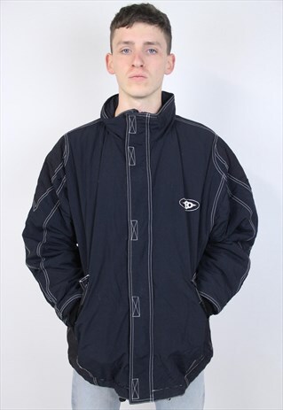 VINTAGE 90S BLACK PRINTED JACKET