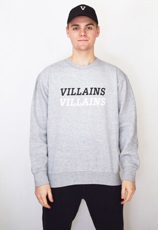GREY VILLAINS MONO SWEATSHIRT