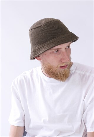 VINTAGE MENS NIKE KNIT BUCKET HAT