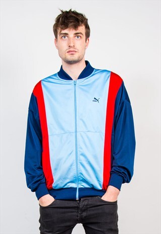 90'S PUMA COLOURBLOCK TRACKSUIT BOMBER JACKET