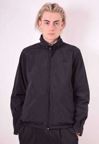 KAPPA MENS VINTAGE REVERSIBLE JACKET MEDIUM BLACK 90S