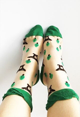 GREEN MONKEY SHEER SOCKS